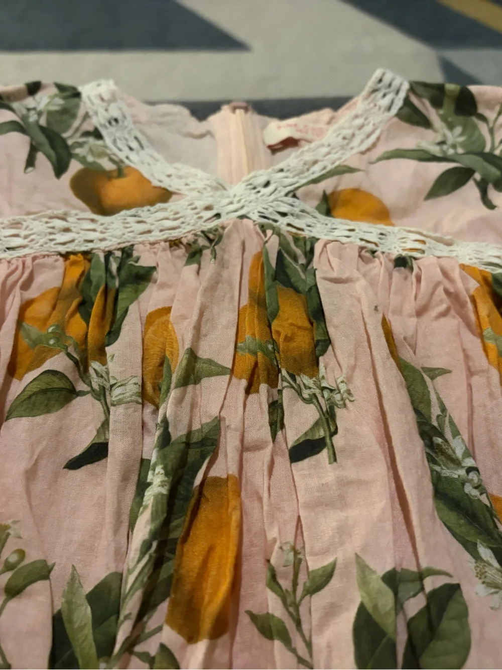 Pink Chicken Katherine Dress in Pink Botanical Oranges